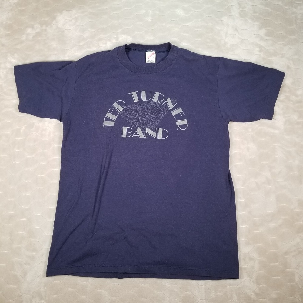 VTG Ted Turner Band Single Stitch Shirt Couches of America Tour Sz Lg See Pics